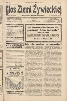 Głos Ziemi Żywieckiej : niezależne pismo narodowe. 1928, nr 69