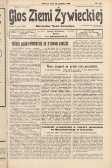 Głos Ziemi Żywieckiej : niezależne pismo narodowe. 1928, nr 70