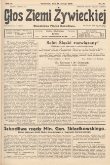 Głos Ziemi Żywieckiej : niezależne pismo narodowe. 1929, nr 19