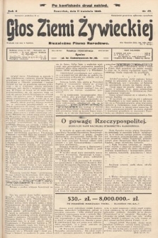 Głos Ziemi Żywieckiej : niezależne pismo narodowe. 1929, nr 40