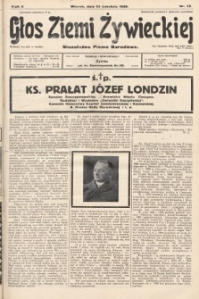 Głos Ziemi Żywieckiej : niezależne pismo narodowe. 1929, nr 45