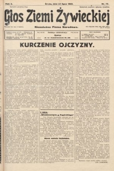 Głos Ziemi Żywieckiej : niezależne pismo narodowe. 1929, nr 72