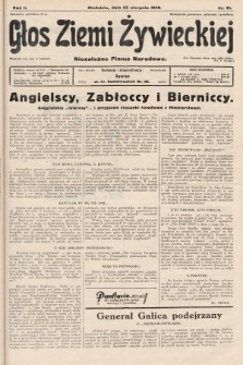 Głos Ziemi Żywieckiej : niezależne pismo narodowe. 1929, nr 81