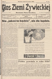 Głos Ziemi Żywieckiej : niezależne pismo narodowe. 1929, nr 87