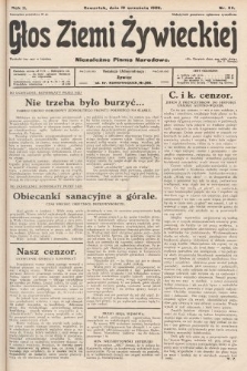 Głos Ziemi Żywieckiej : niezależne pismo narodowe. 1929, nr 88