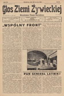 Głos Ziemi Żywieckiej : niezależne pismo narodowe. 1931, nr 15