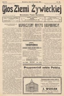 Głos Ziemi Żywieckiej : niezależne pismo narodowe. 1931, nr 18