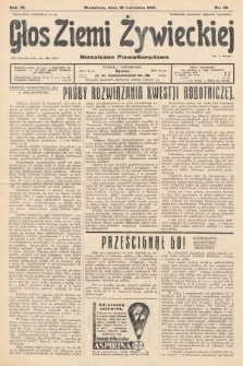 Głos Ziemi Żywieckiej : niezależne pismo narodowe. 1931, nr 19