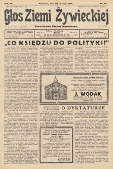 Głos Ziemi Żywieckiej : niezależne pismo narodowe. 1931, nr 20