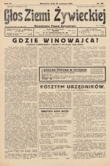 Głos Ziemi Żywieckiej : niezależne pismo narodowe. 1931, nr 29
