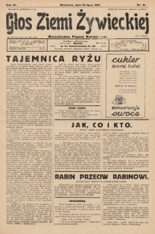 Głos Ziemi Żywieckiej : niezależne pismo narodowe. 1931, nr 31