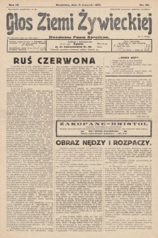 Głos Ziemi Żywieckiej : niezależne pismo narodowe. 1931, nr 35