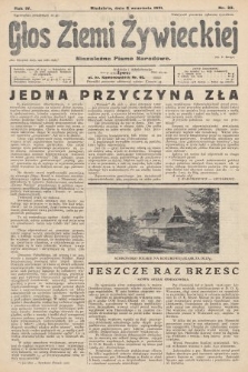 Głos Ziemi Żywieckiej : niezależne pismo narodowe. 1931, nr 39