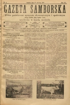 Gazeta Samborska : pismo poświęcone sprawom ekonomicznym i społecznym okręgu: Sambor, Stary Sambor, Turka. 1907, nr 4