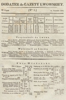 Dodatek do Gazety Lwowskiej : doniesienia urzędowe. 1828, nr 5