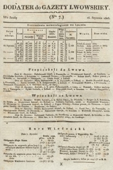 Dodatek do Gazety Lwowskiej : doniesienia urzędowe. 1828, nr 7