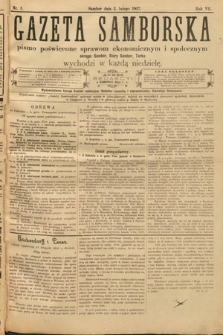 Gazeta Samborska : pismo poświęcone sprawom ekonomicznym i społecznym okręgu: Sambor, Stary Sambor, Turka. 1907, nr 5