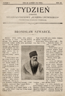 Tydzień : dodatek literacko-naukowy „Kurjera Lwowskiego”. 1904, nr 9