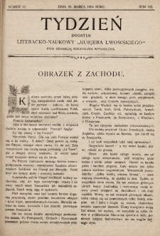 Tydzień : dodatek literacko-naukowy „Kurjera Lwowskiego”. 1904, nr 12