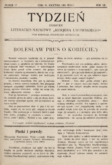 Tydzień : dodatek literacko-naukowy „Kurjera Lwowskiego”. 1904, nr 17