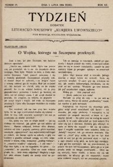 Tydzień : dodatek literacko-naukowy „Kurjera Lwowskiego”. 1904, nr 27