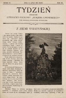 Tydzień : dodatek literacko-naukowy „Kurjera Lwowskiego”. 1904, nr 28