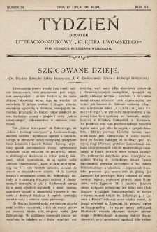 Tydzień : dodatek literacko-naukowy „Kurjera Lwowskiego”. 1904, nr 29