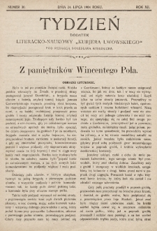 Tydzień : dodatek literacko-naukowy „Kurjera Lwowskiego”. 1904, nr 30