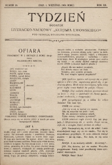 Tydzień : dodatek literacko-naukowy „Kurjera Lwowskiego”. 1904, nr 36