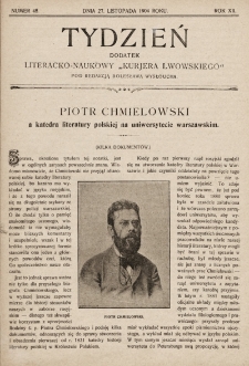 Tydzień : dodatek literacko-naukowy „Kurjera Lwowskiego”. 1904, nr 48