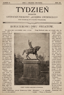 Tydzień : dodatek literacko-naukowy „Kurjera Lwowskiego”. 1904, nr 49