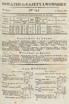 Dodatek do Gazety Lwowskiej : doniesienia urzędowe. 1828, nr 14