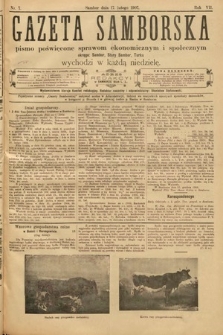 Gazeta Samborska : pismo poświęcone sprawom ekonomicznym i społecznym okręgu: Sambor, Stary Sambor, Turka. 1907, nr 7