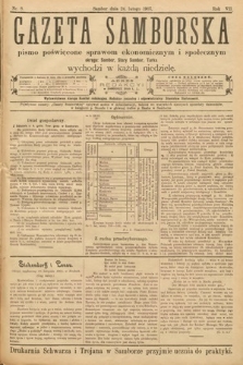 Gazeta Samborska : pismo poświęcone sprawom ekonomicznym i społecznym okręgu: Sambor, Stary Sambor, Turka. 1907, nr 8