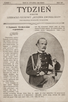 Tydzień : dodatek literacko-naukowy „Kurjera Lwowskiego”. 1906, nr 3