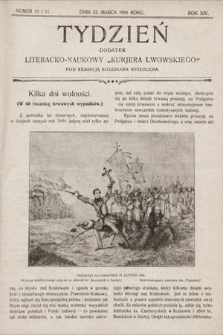 Tydzień : dodatek literacko-naukowy „Kurjera Lwowskiego”. 1906, nr 10-11