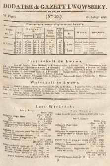 Dodatek do Gazety Lwowskiej : doniesienia urzędowe. 1828, nr 20