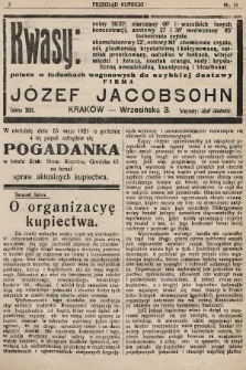 Przegląd Kupiecki : organ Krakowskiego Stowarzyszenia Kupców. 1921, nr 19