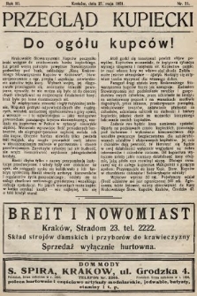 Przegląd Kupiecki : organ Krakowskiego Stowarzyszenia Kupców. 1921, nr 21