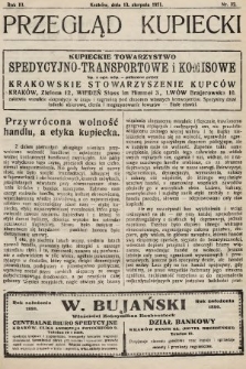 Przegląd Kupiecki : organ Krakowskiego Stowarzyszenia Kupców. 1921, nr 32