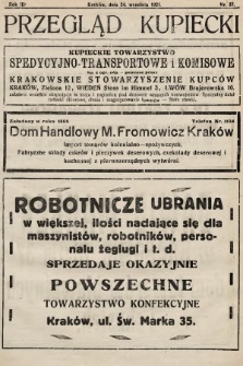 Przegląd Kupiecki : organ Krakowskiego Stowarzyszenia Kupców. 1921, nr 37