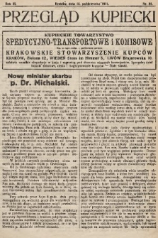 Przegląd Kupiecki : organ Krakowskiego Stowarzyszenia Kupców. 1921, nr 39