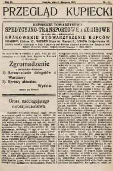 Przegląd Kupiecki : organ Krakowskiego Stowarzyszenia Kupców. 1921, nr 41