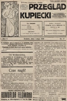 Przegląd Kupiecki : organ Krakowskiego Stowarzyszenia Kupców. 1920, nr 17