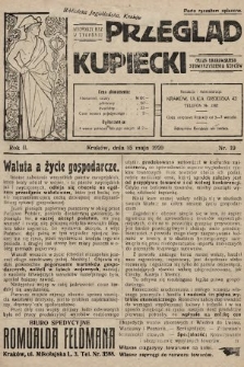 Przegląd Kupiecki : organ Krakowskiego Stowarzyszenia Kupców. 1920, nr 19