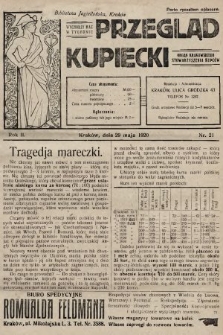 Przegląd Kupiecki : organ Krakowskiego Stowarzyszenia Kupców. 1920, nr 21