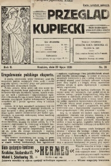 Przegląd Kupiecki : organ Krakowskiego Stowarzyszenia Kupców. 1920, nr 28