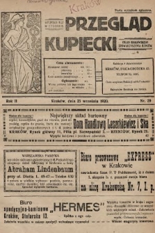 Przegląd Kupiecki : organ Krakowskiego Stowarzyszenia Kupców. 1920, nr 29