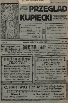 Przegląd Kupiecki : organ Krakowskiego Stowarzyszenia Kupców. 1920, nr 39