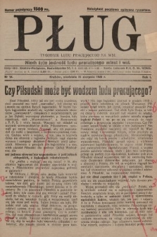 Pług : tygodnik ludu pracującego na wsi. 1923, nr 18